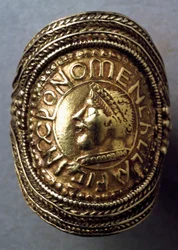 Spätsächsischer Ring, wahrscheinlich ca. 7. Jahrhundert (Detail)